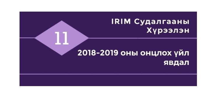 IRIM Судалгааны Хүрээлэнгийн 2018-2019 оны онцлох үйл явдал